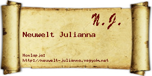 Neuwelt Julianna névjegykártya